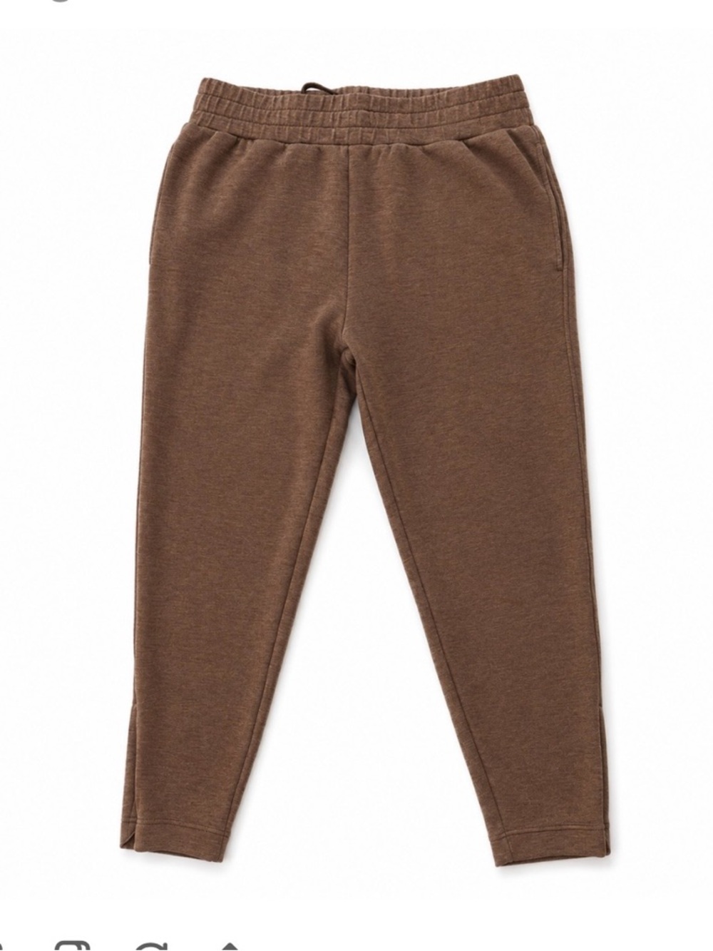 Varley DoubleSoft Slim Zip Hem Pant 26”Brown Jogger Sweatpants M - Picture 2 of 7